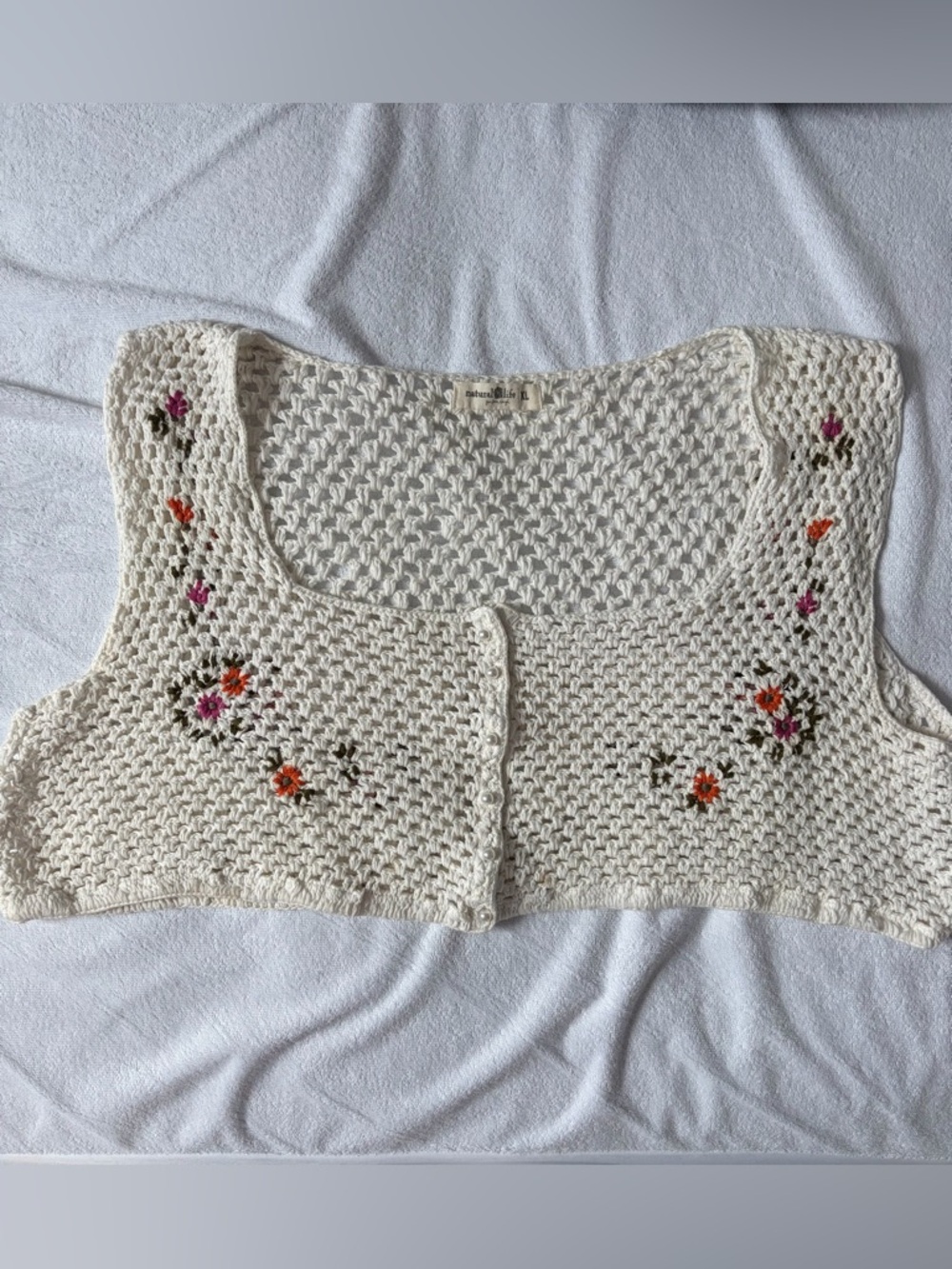 Woven floral vest